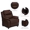 Flash Furniture Kids Recliner, 26" to 39" x 28", Upholstery Color: Brown BT-7985-KID-BRN-LEA-GG - alternate 2